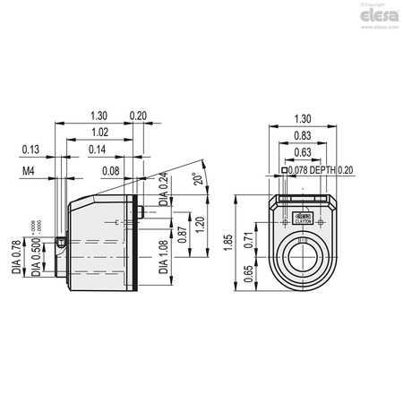 Elesa Mechanical position Indicators, DD51-AN-008.0-D-C2 DD51